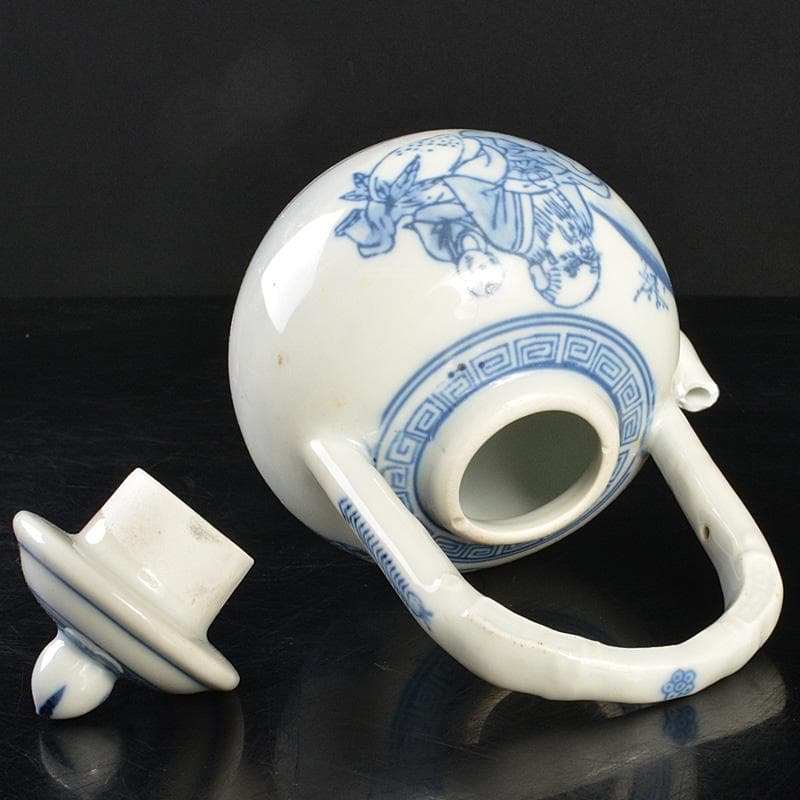 瀬戸焼　古瀬戸　染付　人物文　水注　時代箱　V　R7476