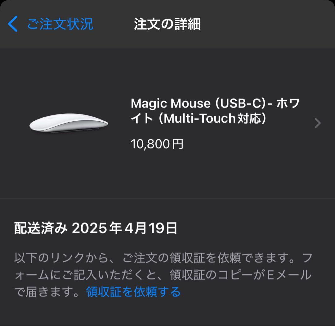 Apple Magic Mouse 本体 最新usb-c Multi-Touch