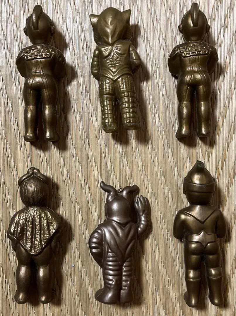 ポリエチレン人形　パチ無版権　ミラーマン　セブン　ゼットン　くも男　メフィラス風