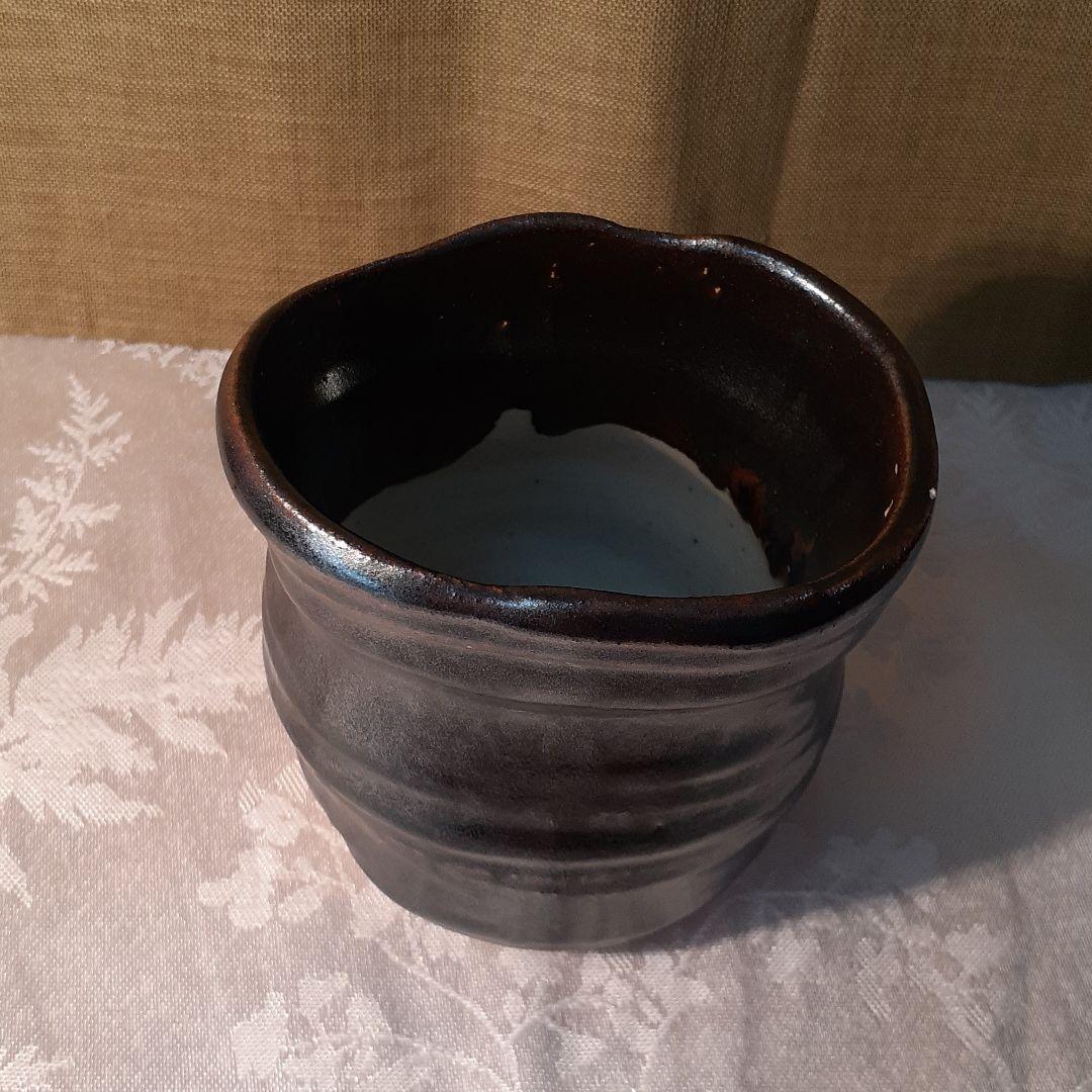 故、加藤仁　作　織部黒湯飲み
