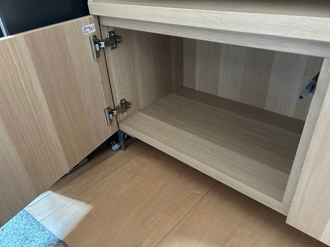 IKEA ナチュラルウッド収納棚 引き出し付き