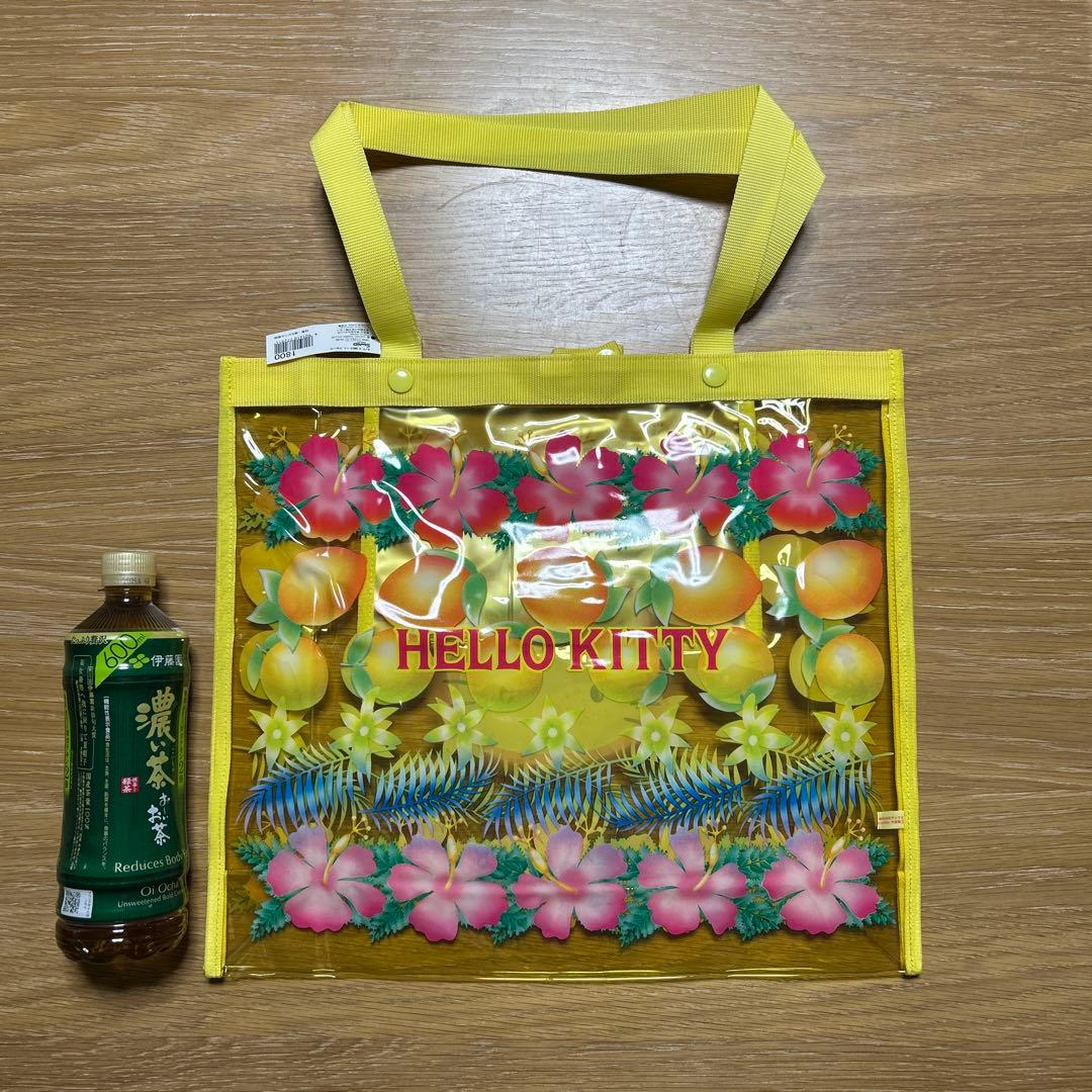 【新品未使用】ハローキティ　ビニールバック　プールバック　フルーツ　トロピカル