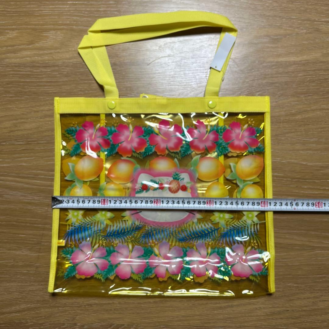 【新品未使用】ハローキティ　ビニールバック　プールバック　フルーツ　トロピカル