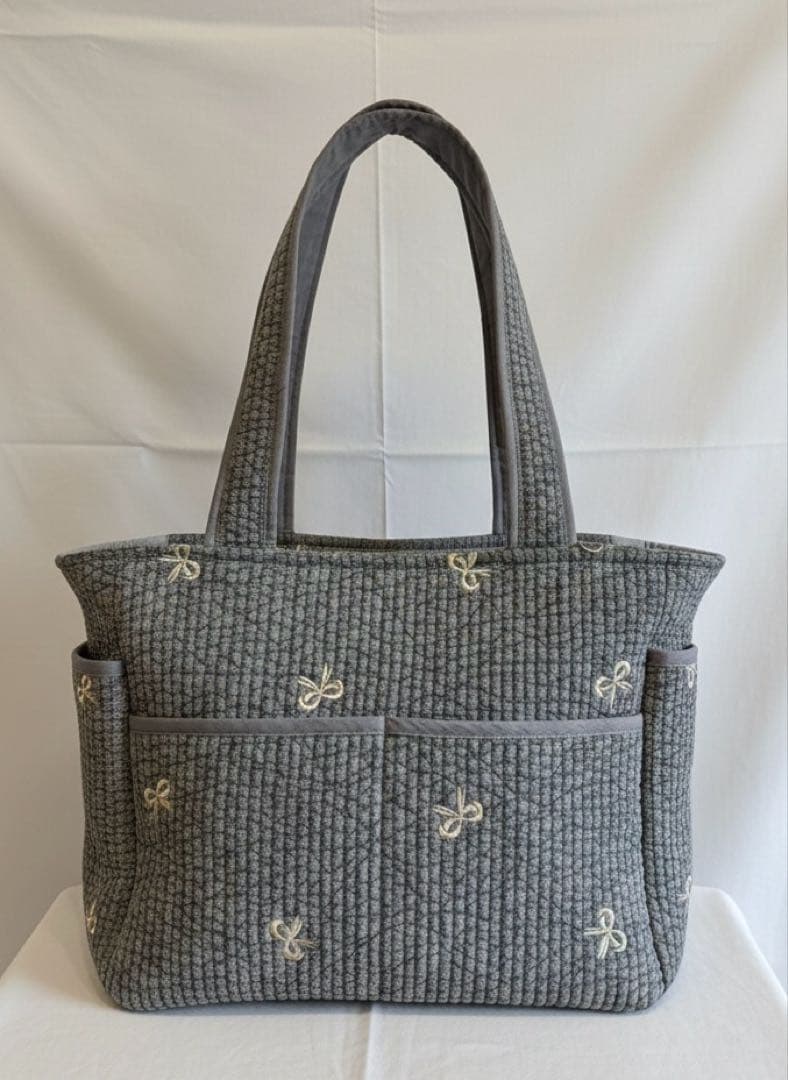 【なつみページ】ヌビバッグ　マザーズバッグ　【ファスナー】6590