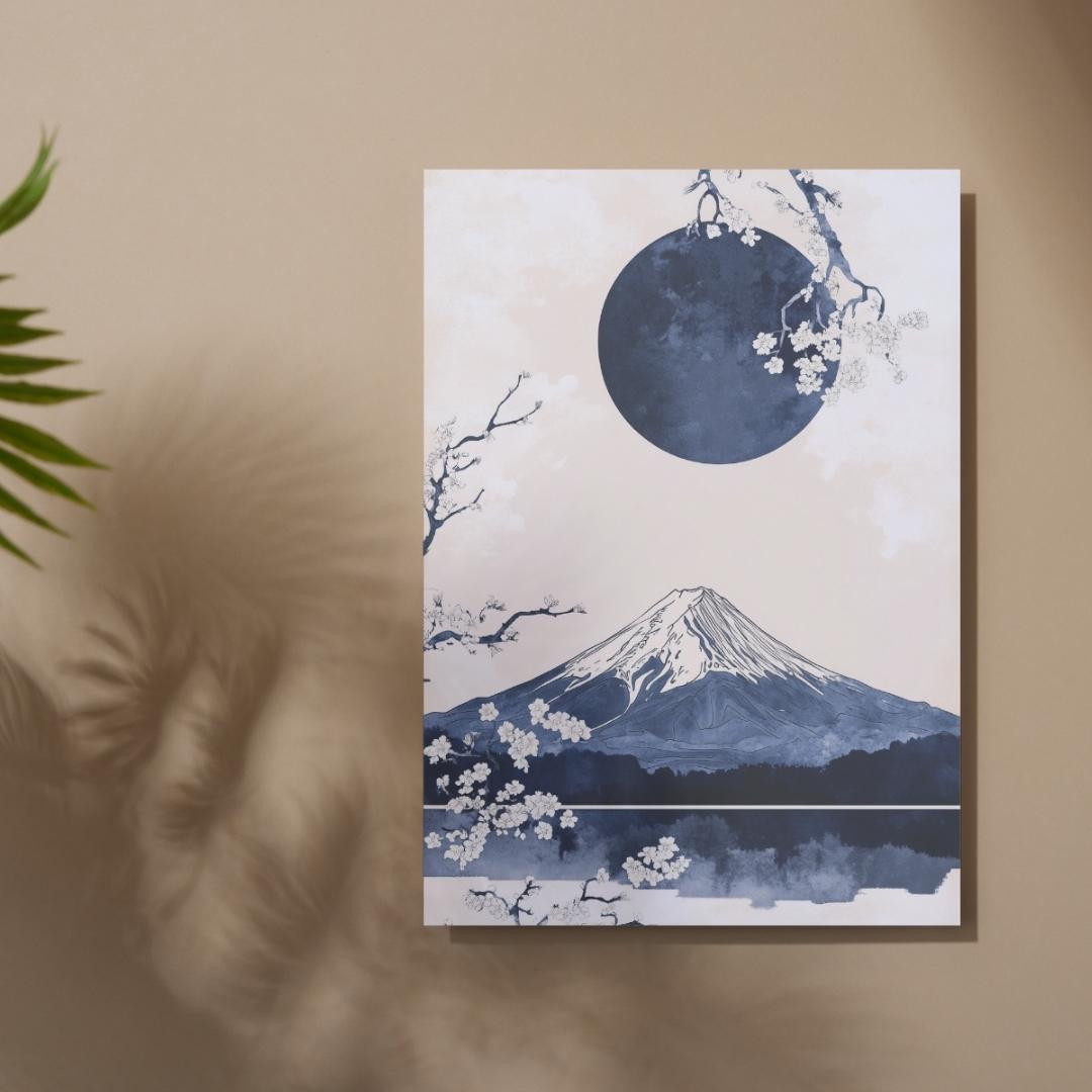 富士アートポスター｜和ボタニカル《Fuji》ミニマルアート A2