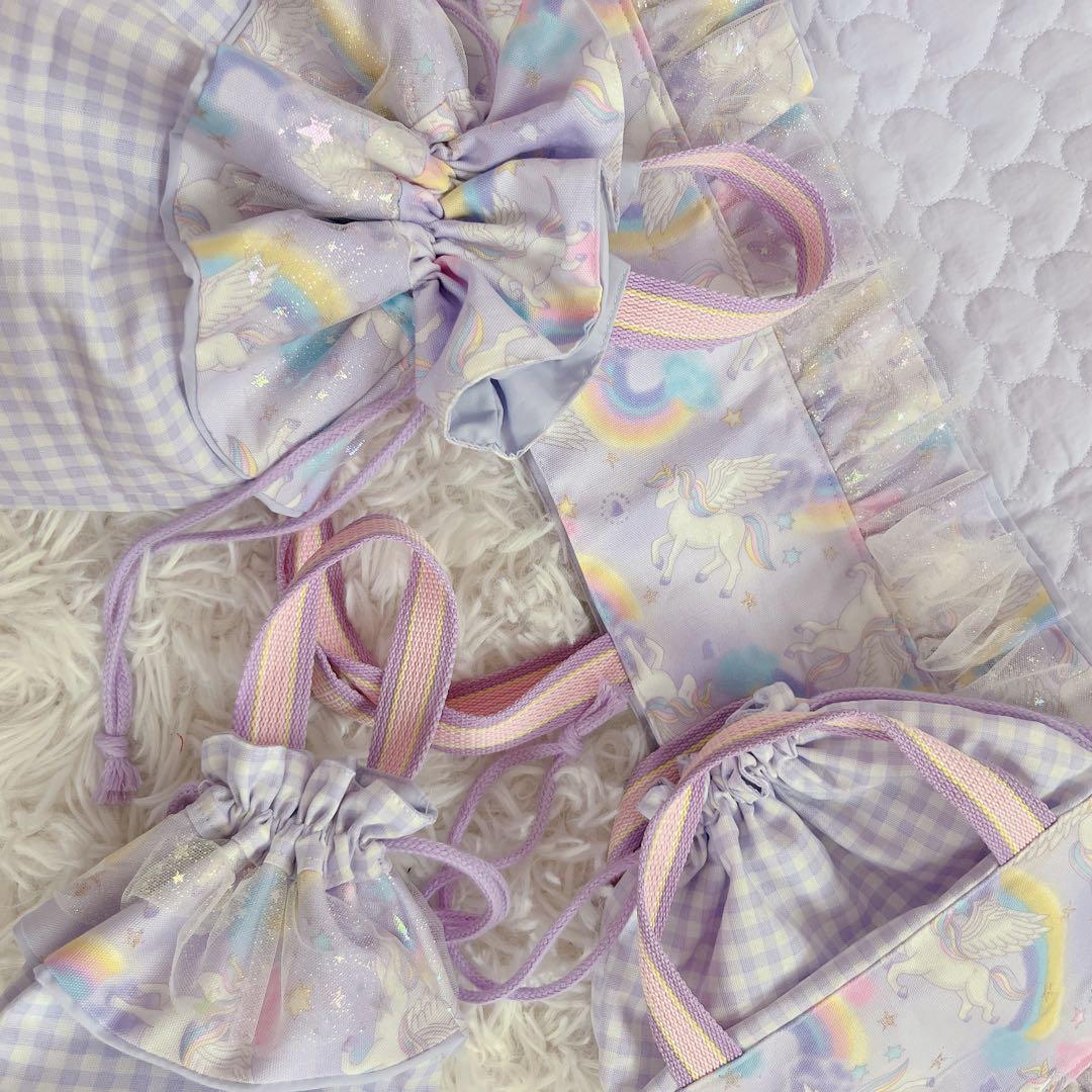 レッスンバック 女の子 入園入学 上履き入れ 体操服入れ ゆめかわ ハート