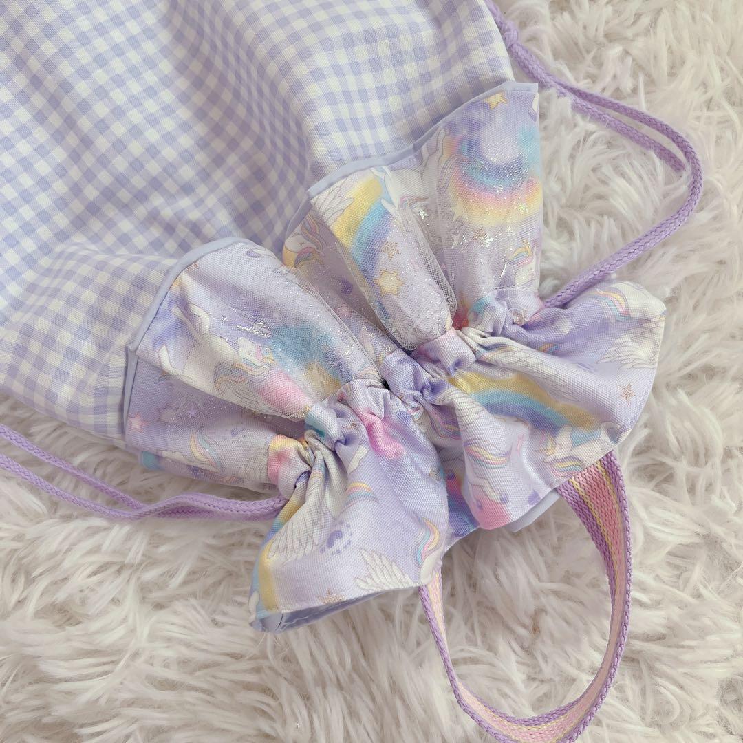 レッスンバック 女の子 入園入学 上履き入れ 体操服入れ ゆめかわ ハート