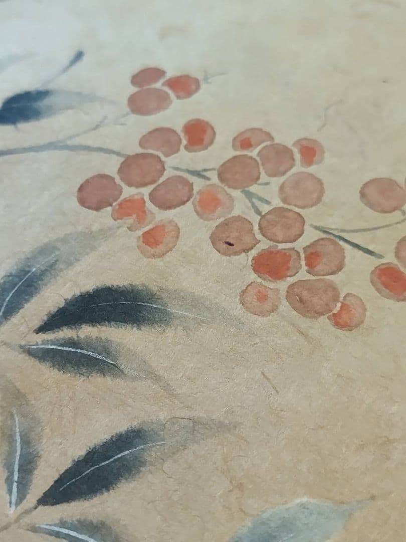 和額　絵画 うぐいす　日本画