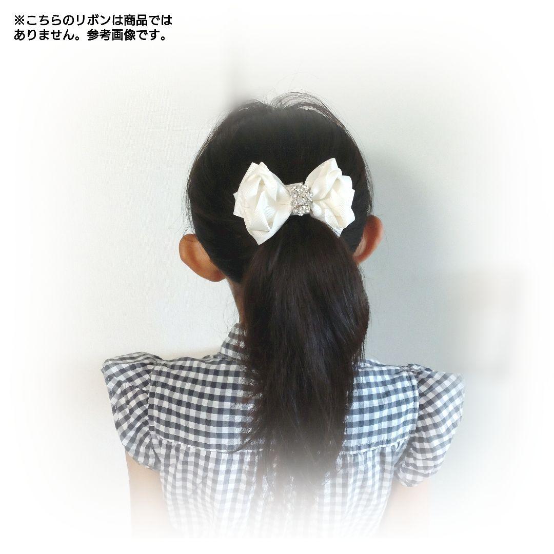 確認　ヘアゴム　ヘアリボン　1249　バラ　黒　ブラック