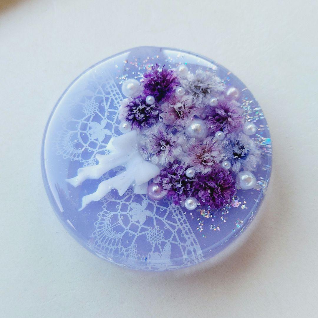 【1699】レジン　ヘアゴム　ポニーフック　ブロ―チ　ハンドメイド