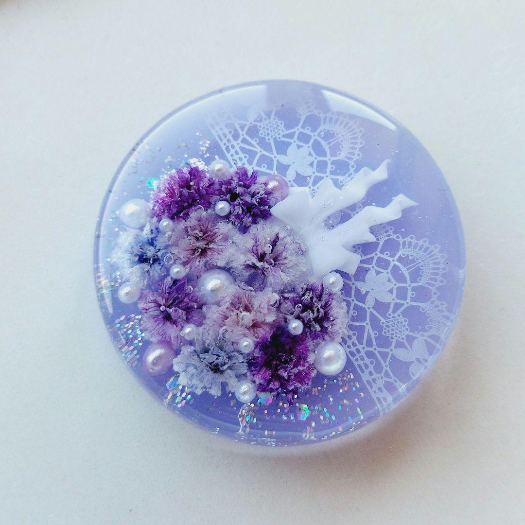 【1699】レジン　ヘアゴム　ポニーフック　ブロ―チ　ハンドメイド
