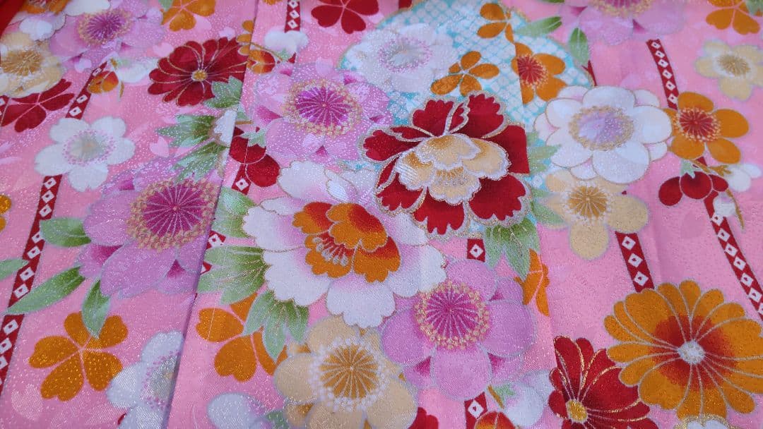 7歳女の子お着物セットピンク