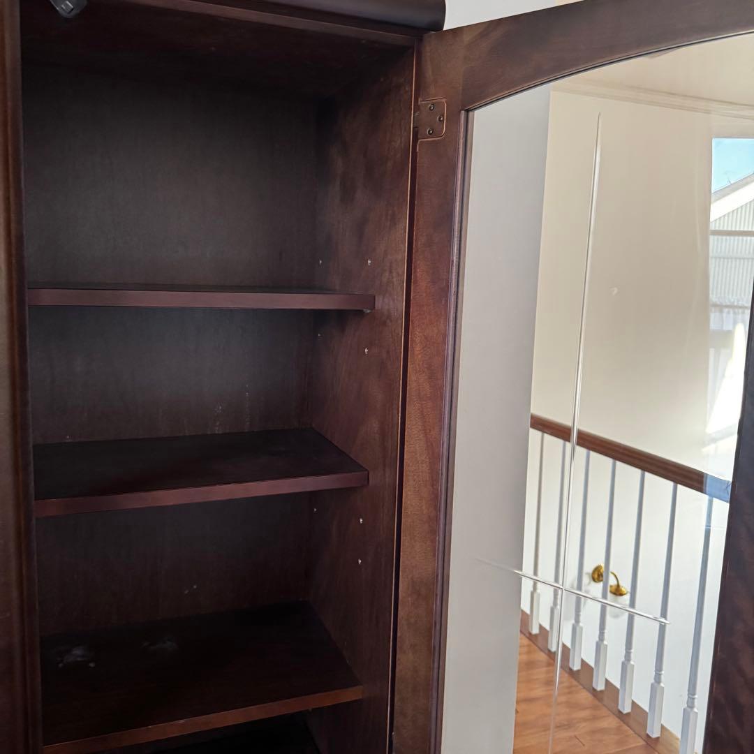 ローズウッド調書棚　上ヶ嶋木工　ガラス扉 本棚 キャビネット　コレクションケース