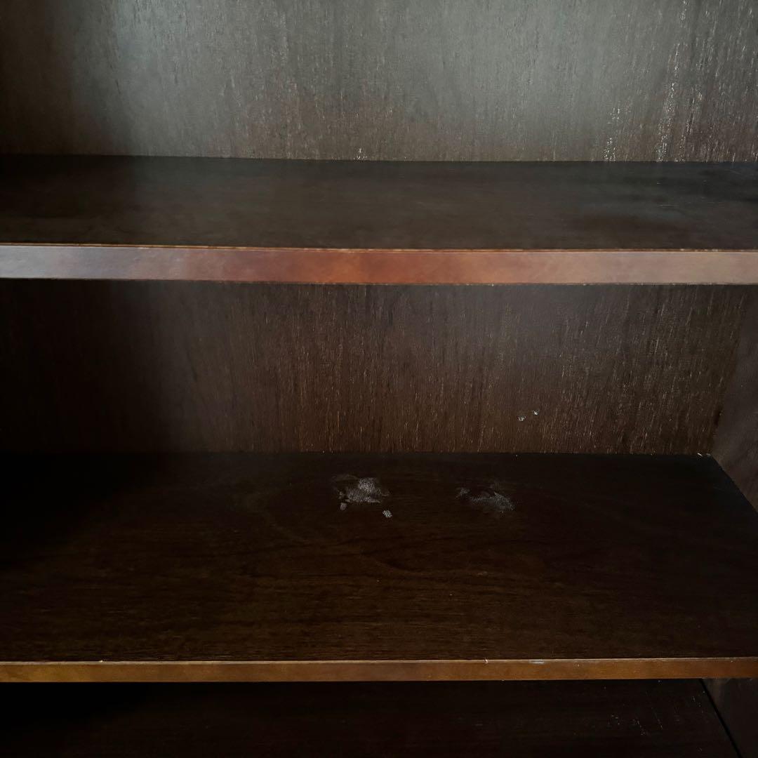 ローズウッド調書棚　上ヶ嶋木工　ガラス扉 本棚 キャビネット　コレクションケース