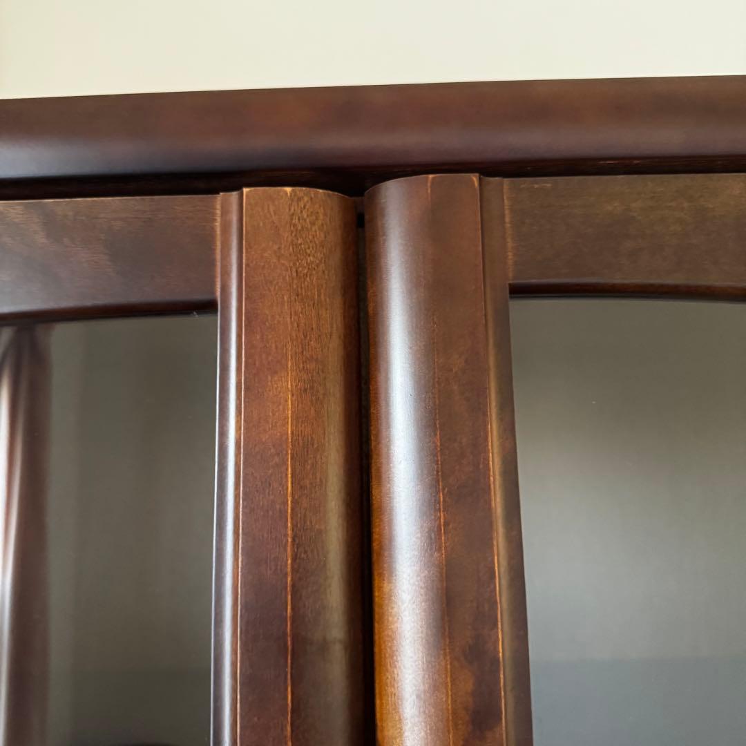 ローズウッド調書棚　上ヶ嶋木工　ガラス扉 本棚 キャビネット　コレクションケース