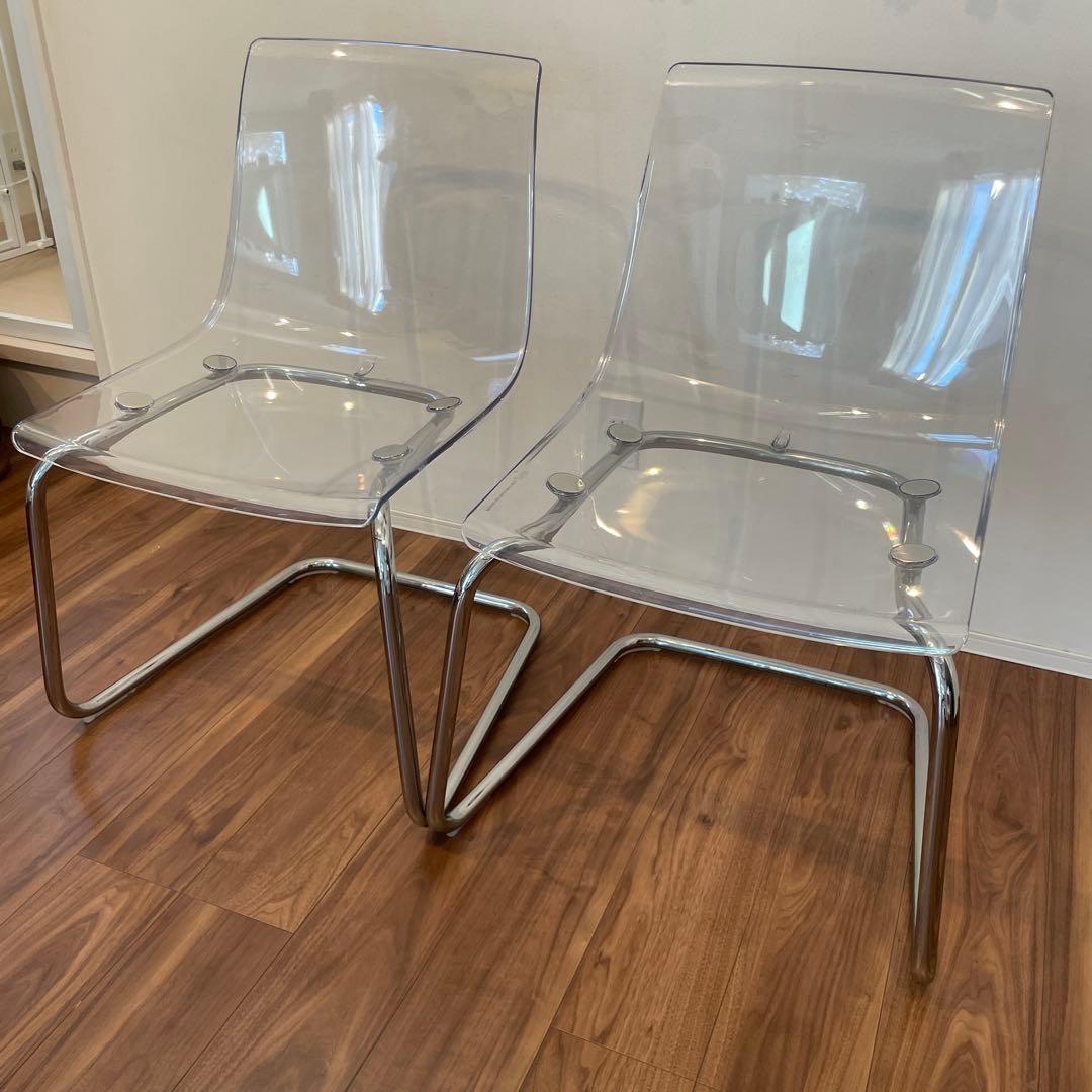 IKEA イケア トービアス TOBIAS チェア 椅子 クリア　2脚セット