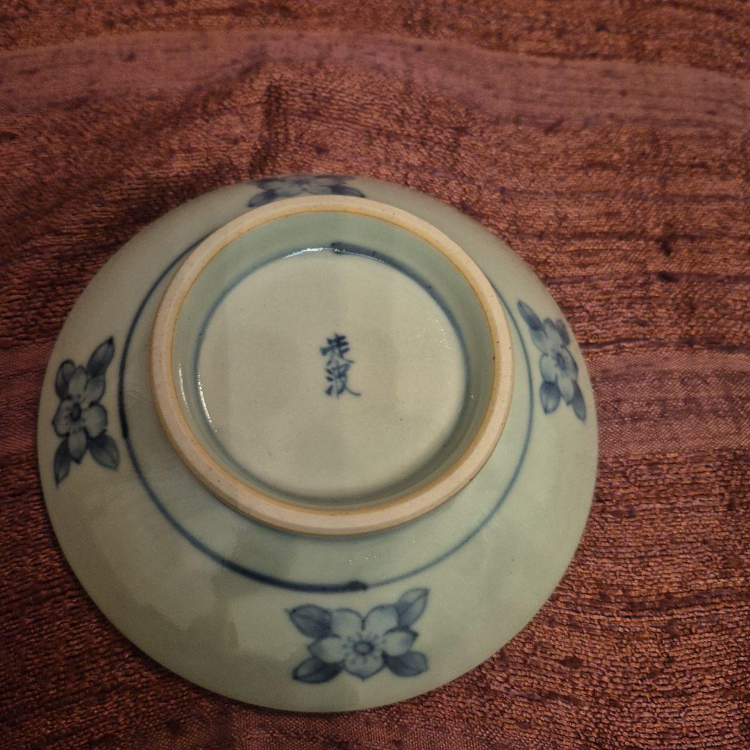 有田焼　六代走波　染錦皿