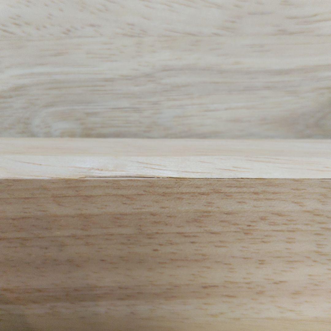 美品☆warms ウッドトレー L 木製トレー カフェ　天然木　4枚　角盆　お盆