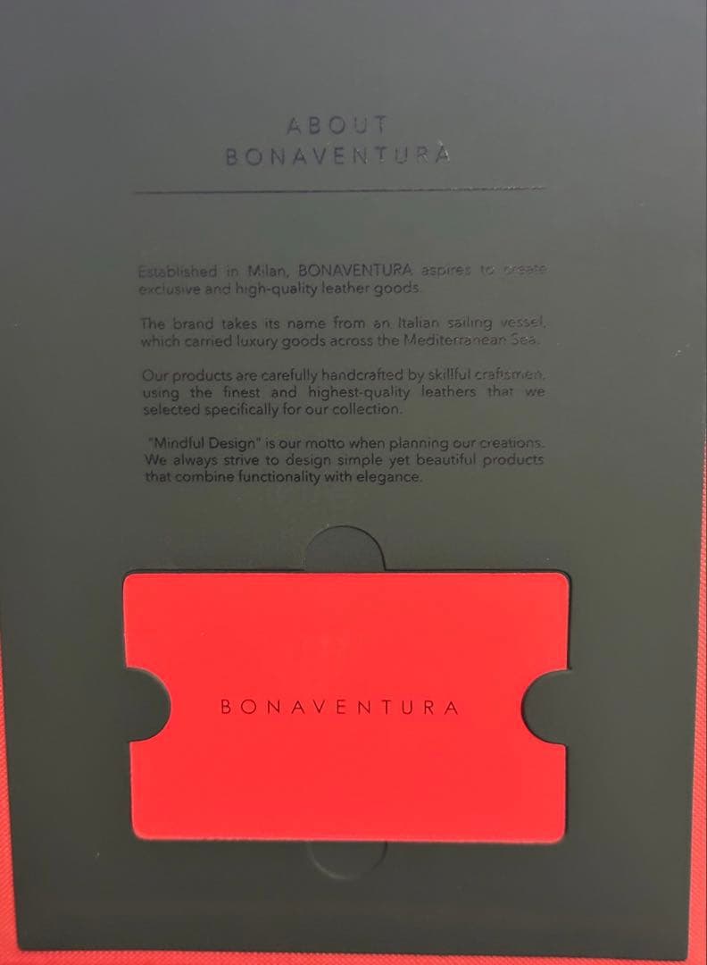 ボナベンチュラ iPhone 15 pro ケース 本革 オレンジ ネイビー