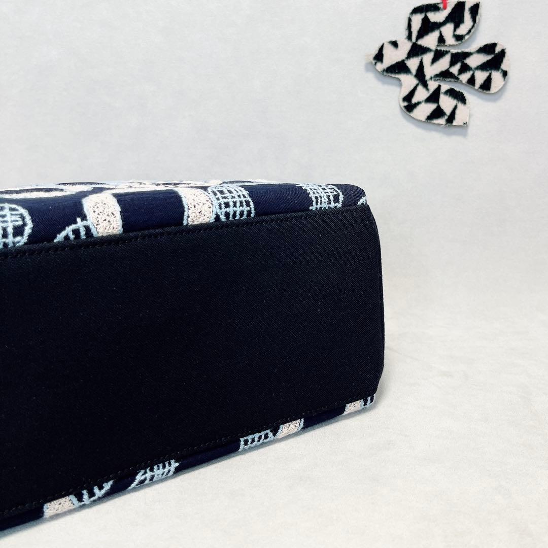 ハンドメイド　ミナペルホネン　あおりぽけっとの巾着トート⑅︎◡̈︎*