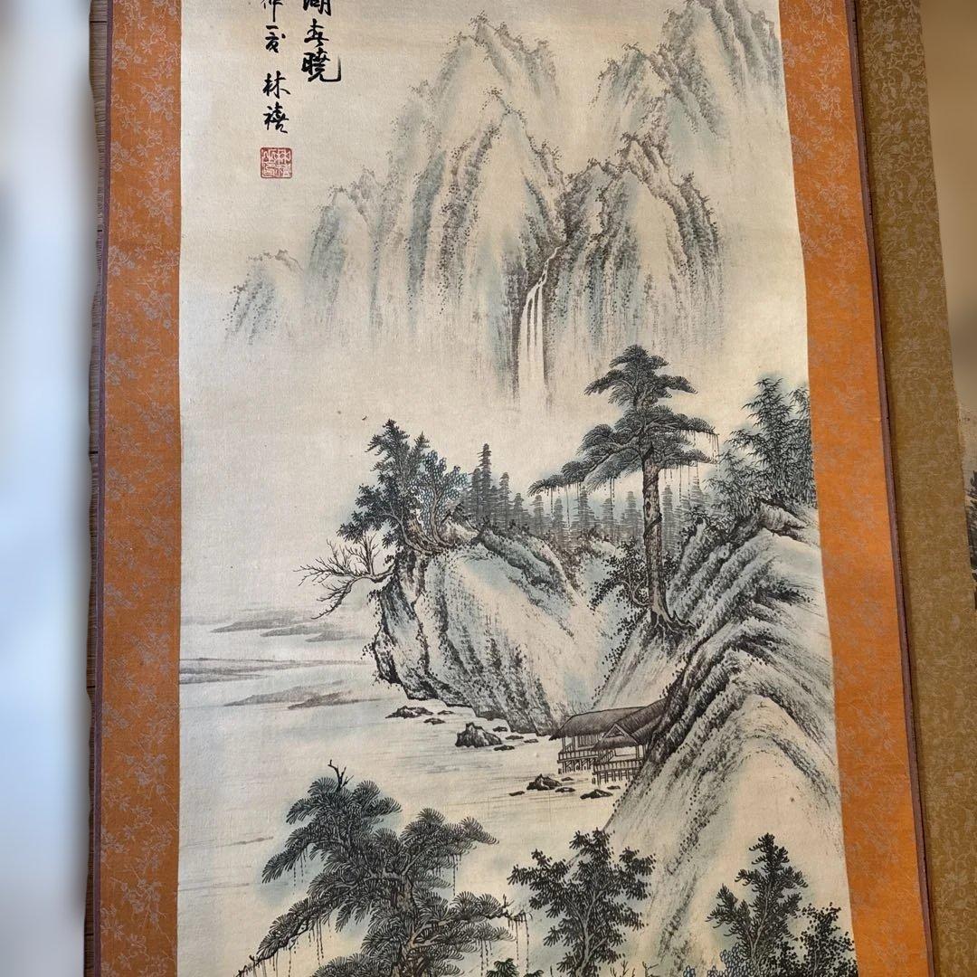 掛け軸　掛軸　絹本　骨董品　古美術品　3点