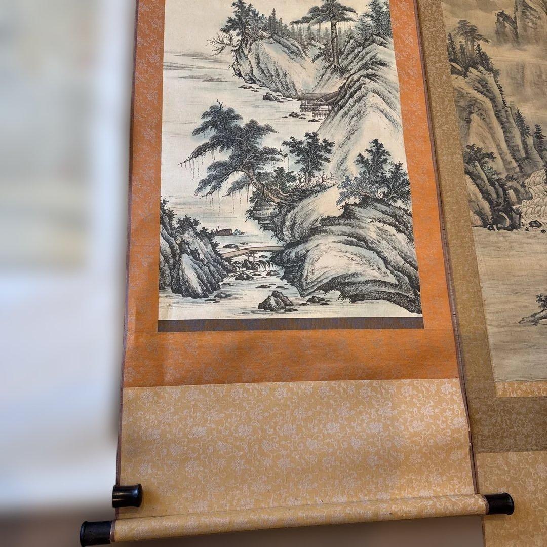 掛け軸　掛軸　絹本　骨董品　古美術品　3点