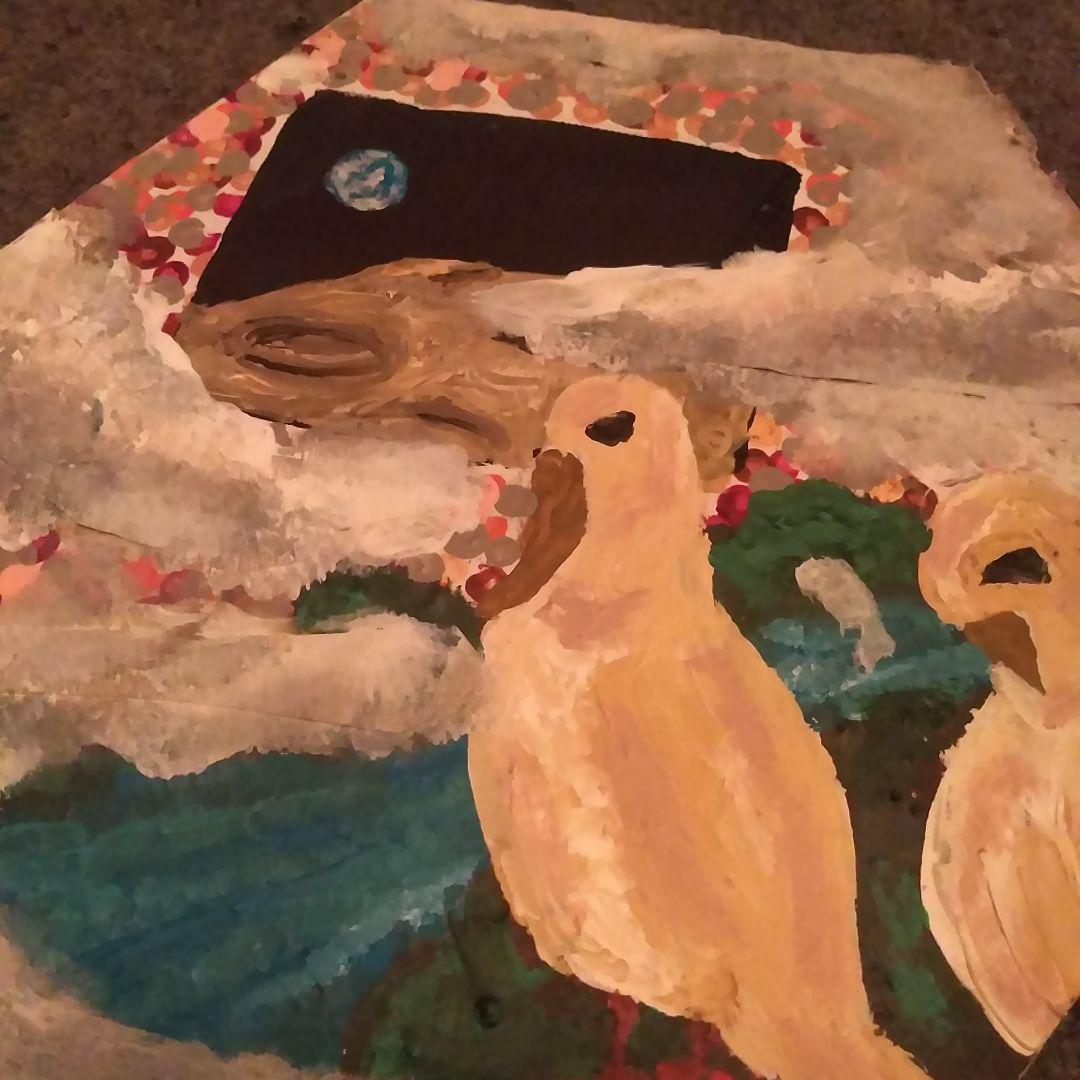 絵画　不思議な光景