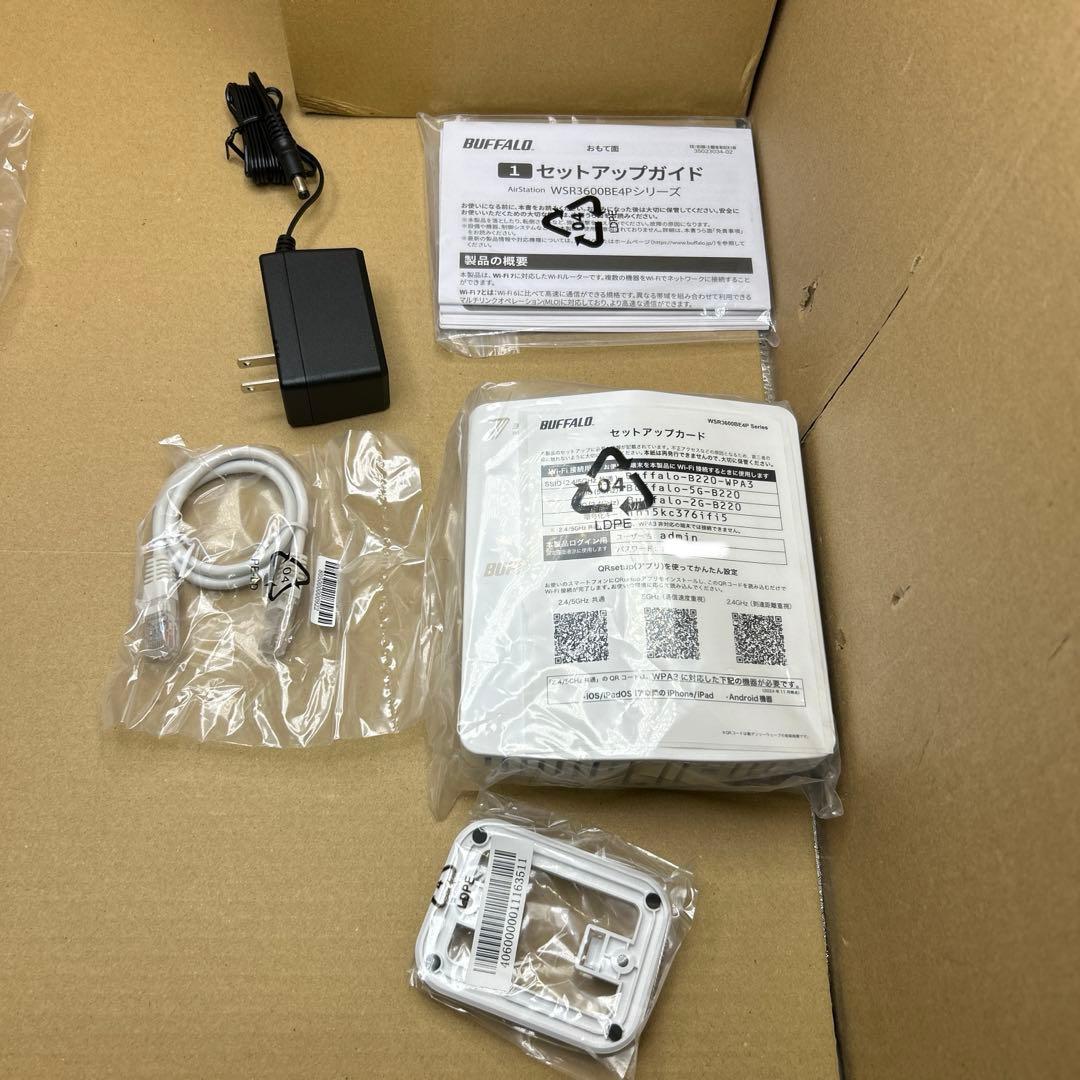 バッファロー　LAN Wi-Fi 7 WSR3600BE4P/NWH