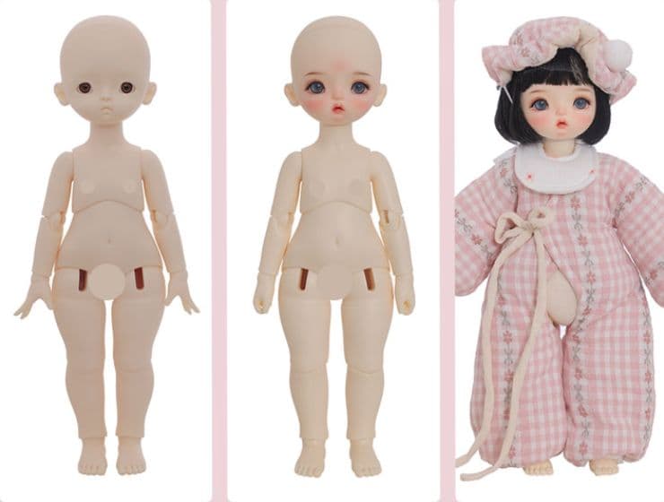 K01 BJD 1/6 ドール本体　球体関節人形 ハンドメイド