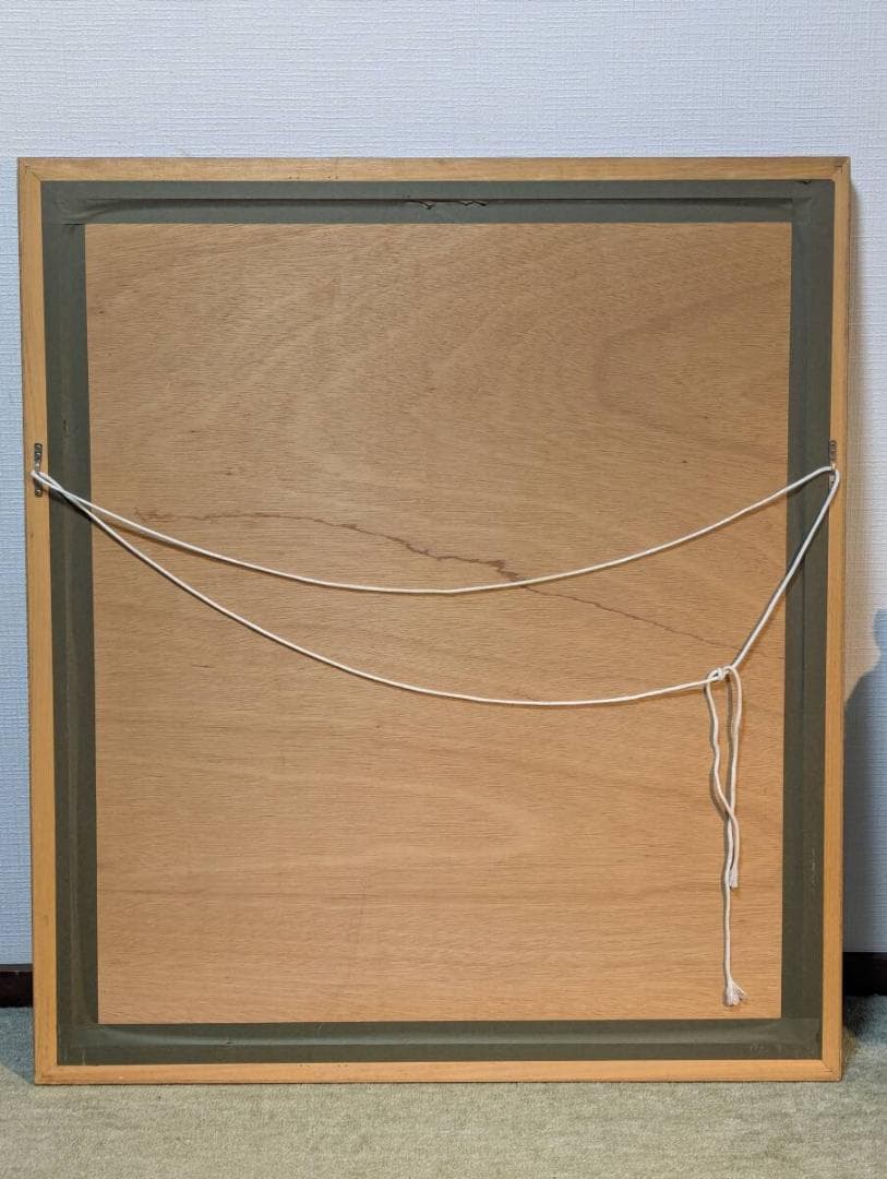 【真作】工芸品　彩花文様　伝統柄アートフレーム　花模様インテリア額　Y156