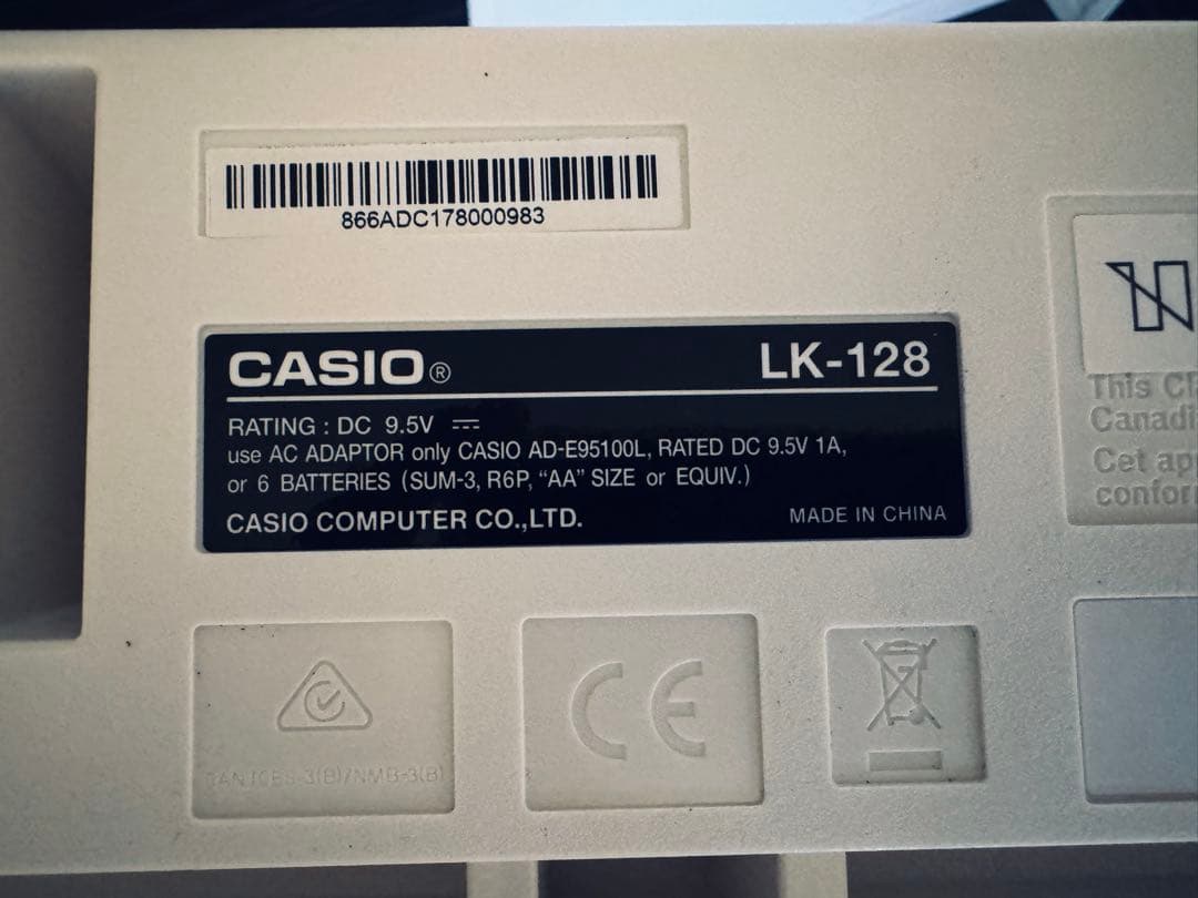 CASIO 61鍵盤 電子ピアノ LK-128 スタンド付き