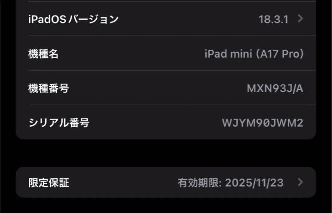 iPad mini第７世代128GBWi-Fi+Apple Pencil Pro