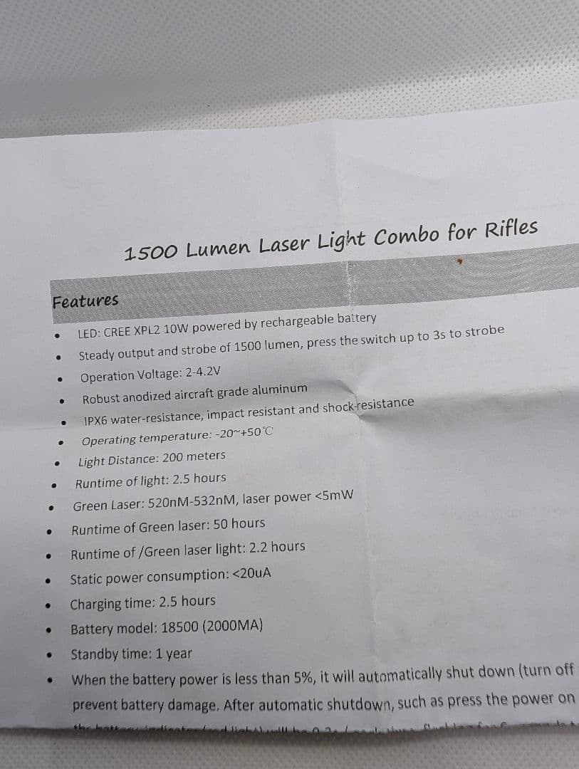 給料日セール！【新品】サバゲ　LEDライト　ウェポンライト　充電式