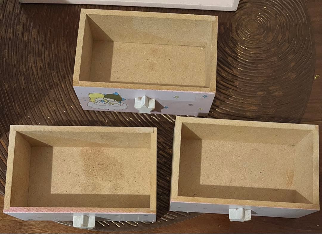 リトルツインスターズ キキララ 木製チェスト ピンク サンリオ