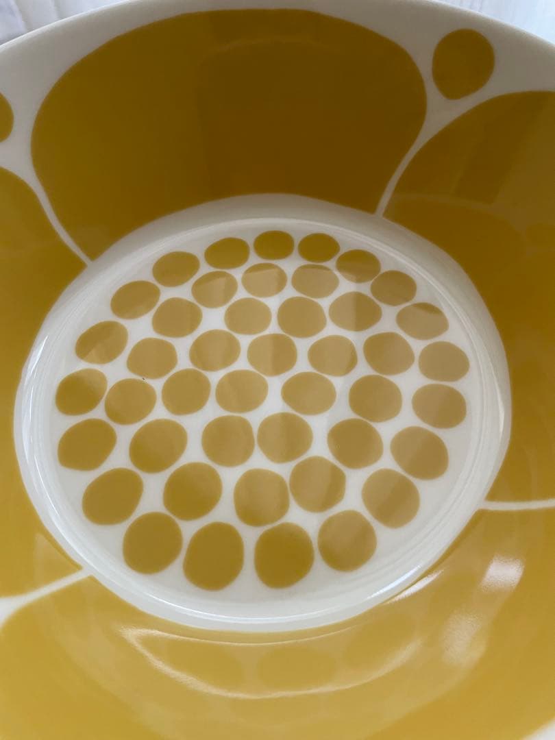 アラビア　スンヌンタイ　イエローのボウル　17㎝