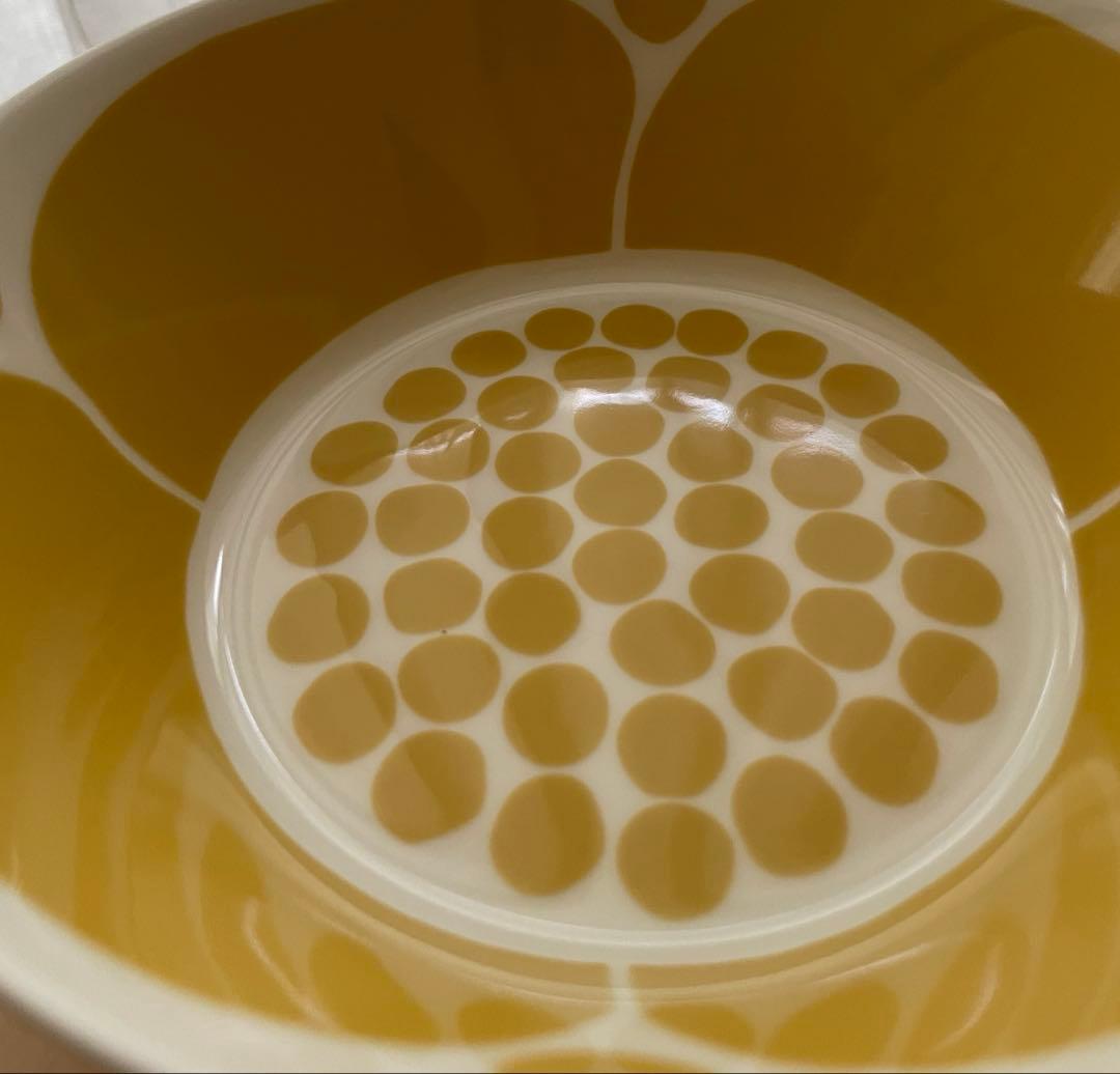 アラビア　スンヌンタイ　イエローのボウル　17㎝