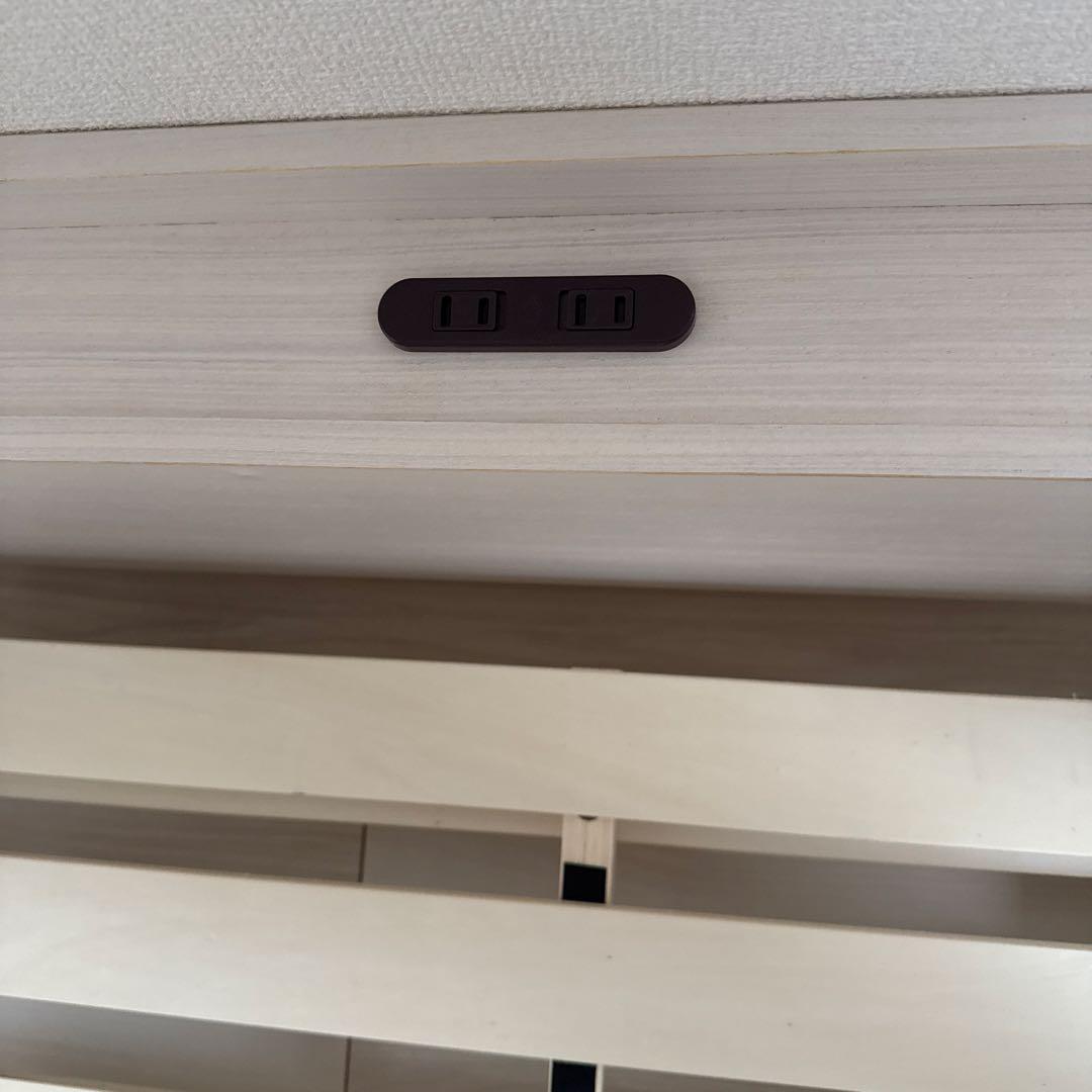 すのこベッド フレーム シングル 高さ調節可能 ホワイト