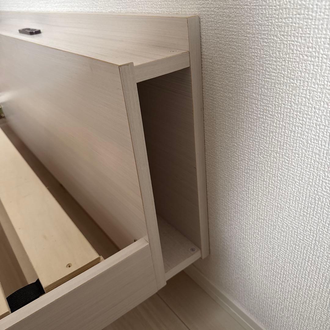 すのこベッド フレーム シングル 高さ調節可能 ホワイト