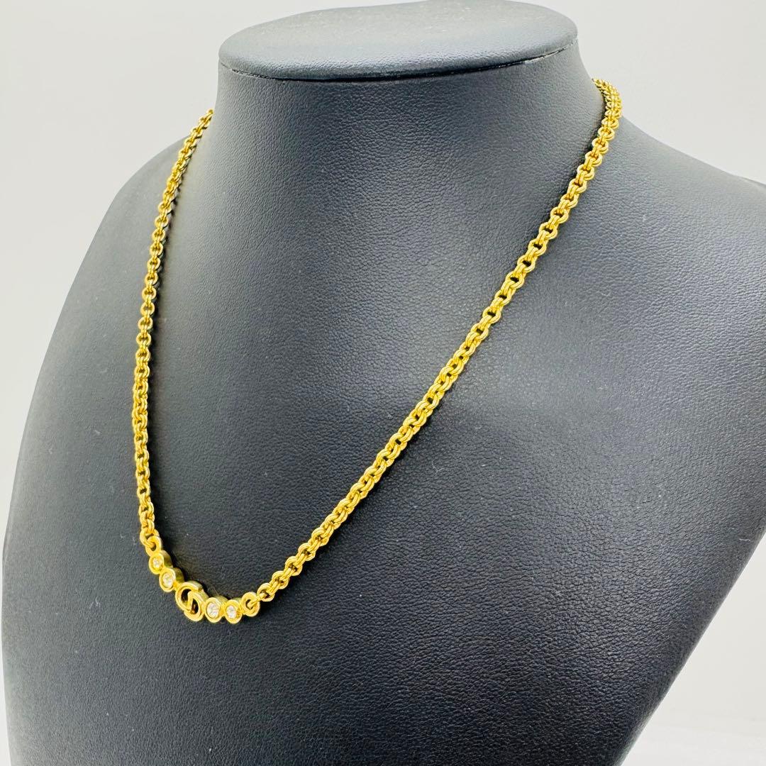 ✨Dior✨ディオール✨CD✨ゴールドチェーン✨ストーン✨ネックレス✨