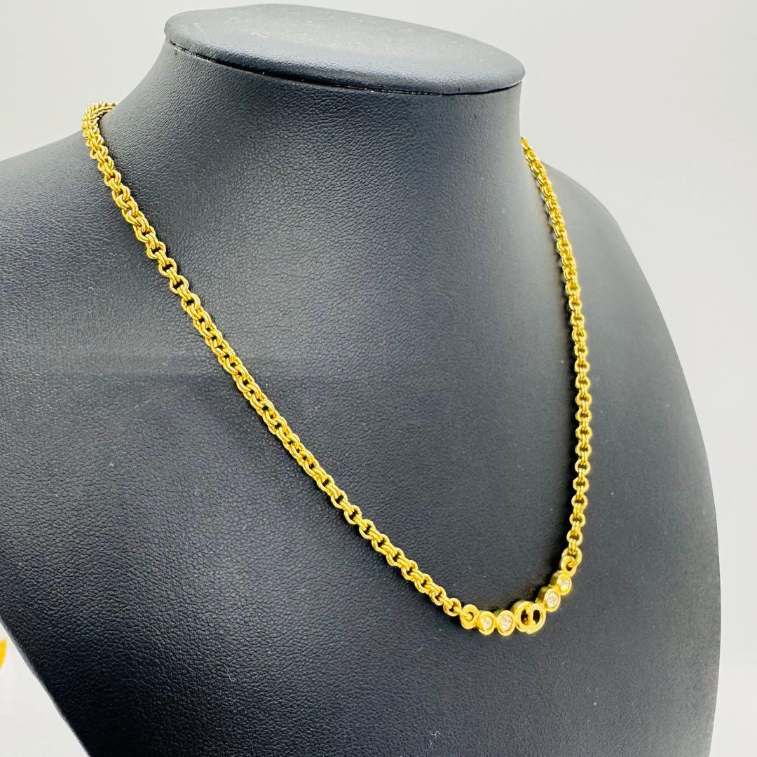 ✨Dior✨ディオール✨CD✨ゴールドチェーン✨ストーン✨ネックレス✨