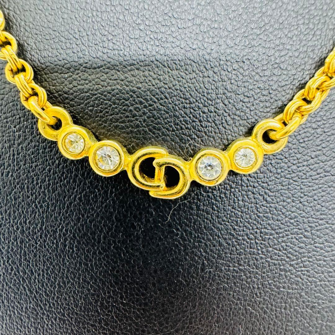 ✨Dior✨ディオール✨CD✨ゴールドチェーン✨ストーン✨ネックレス✨