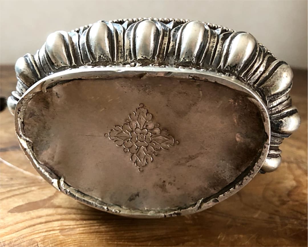 仏教美術 中国 チベット 古白銅 龍鳳凰獅子刻 仏像