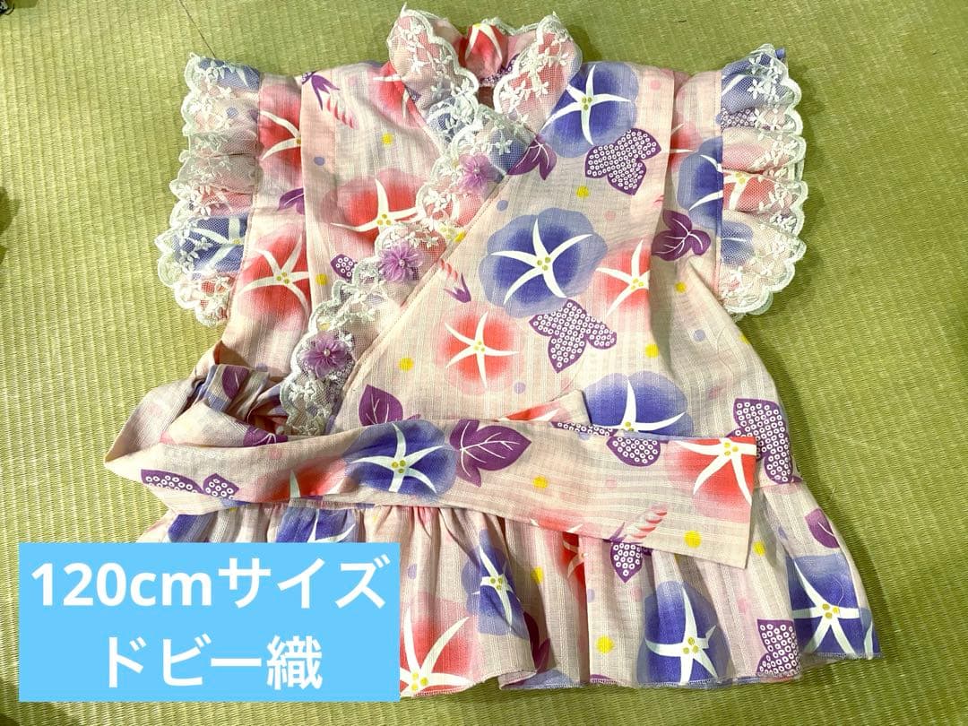甚平ドレス　オーダー受付中　2m50cmヨーヨー水色地入荷