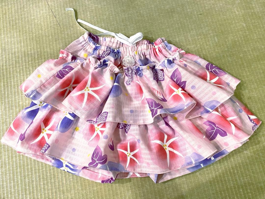 甚平ドレス　オーダー受付中　2m50cmヨーヨー水色地入荷