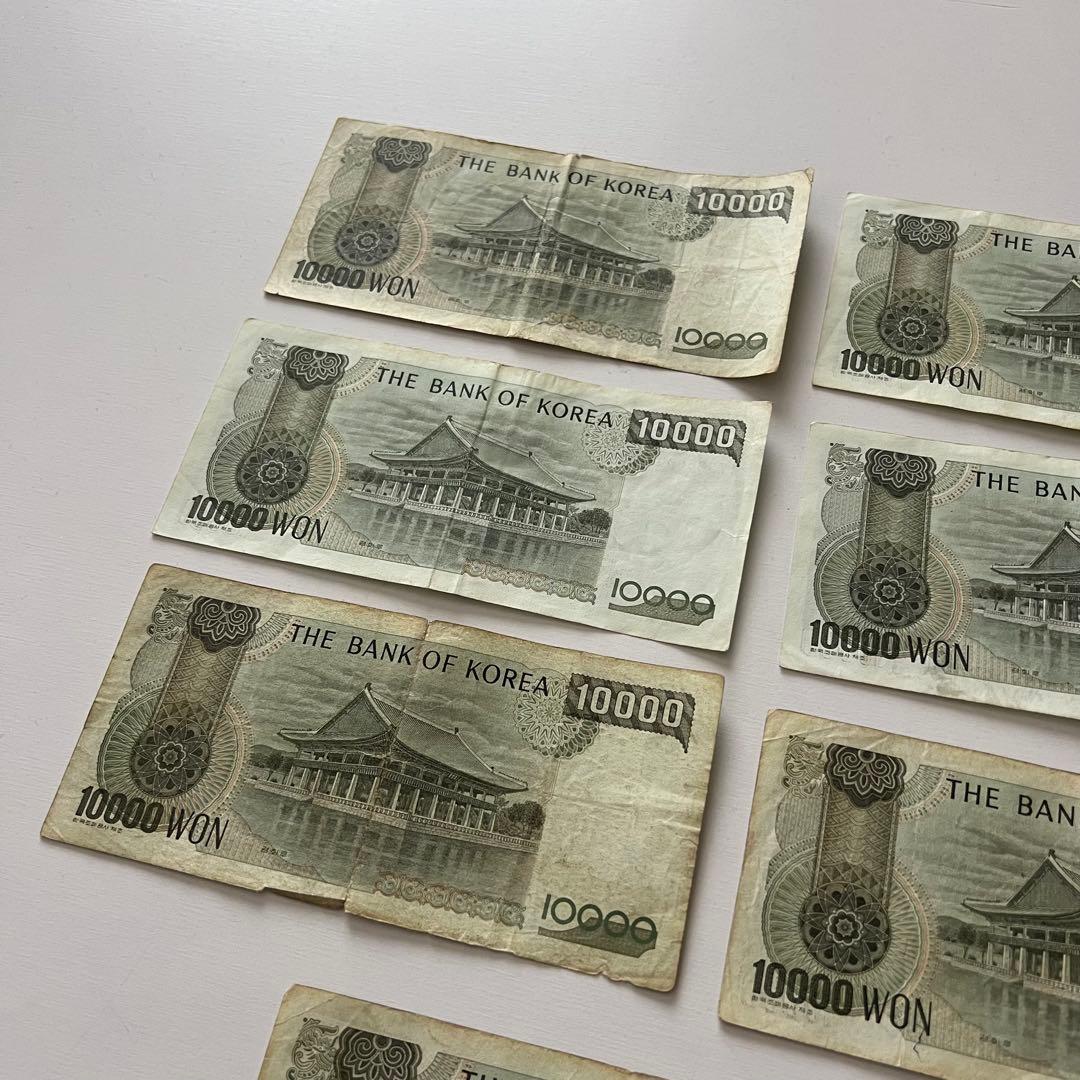 【はな】旧韓国ウォン 10000ウォン 7枚セット