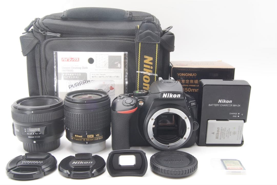 Nikon D5600 ダブルレンズ　単焦点　デジタル一眼レフWi-Fi 美品