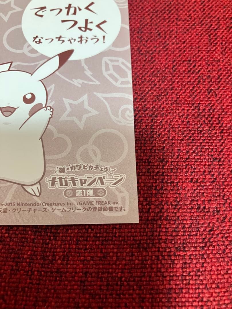 【非売品】ピカチュウ　メガリザードンY ポンチョ　名刺カード