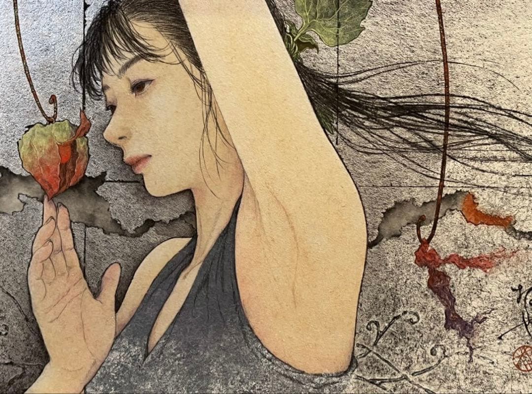 三谷拓也　絵画「かくも紅き、かがちの瞳」　３号