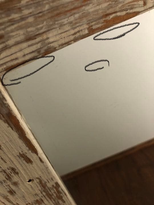 鏡 アンティーク風 ヴィンテージ ミラー ウッド