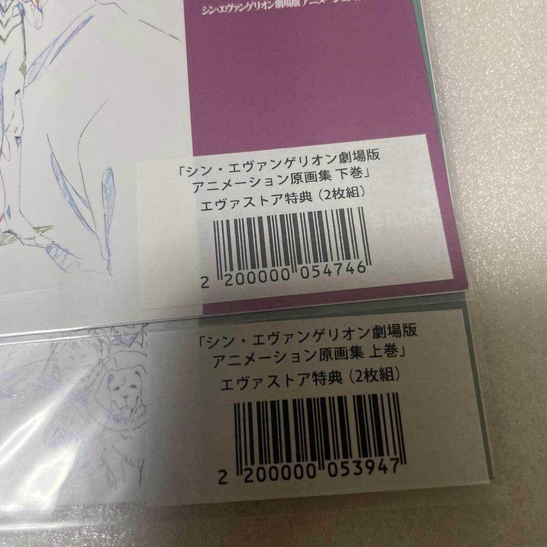 シン・エヴァンゲリオン 原画集 上巻 下巻 特典のみ ポストカード 2点セット